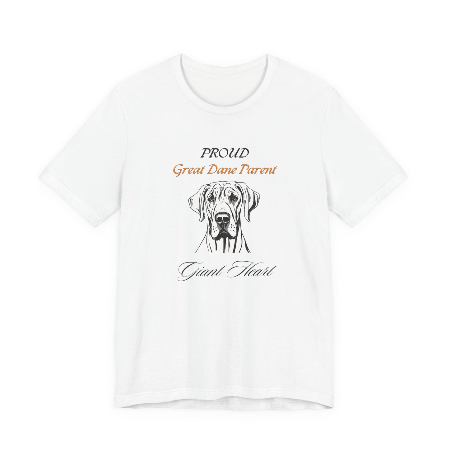 Proud Great Dane Parent t-shirt in Yellow, front view
