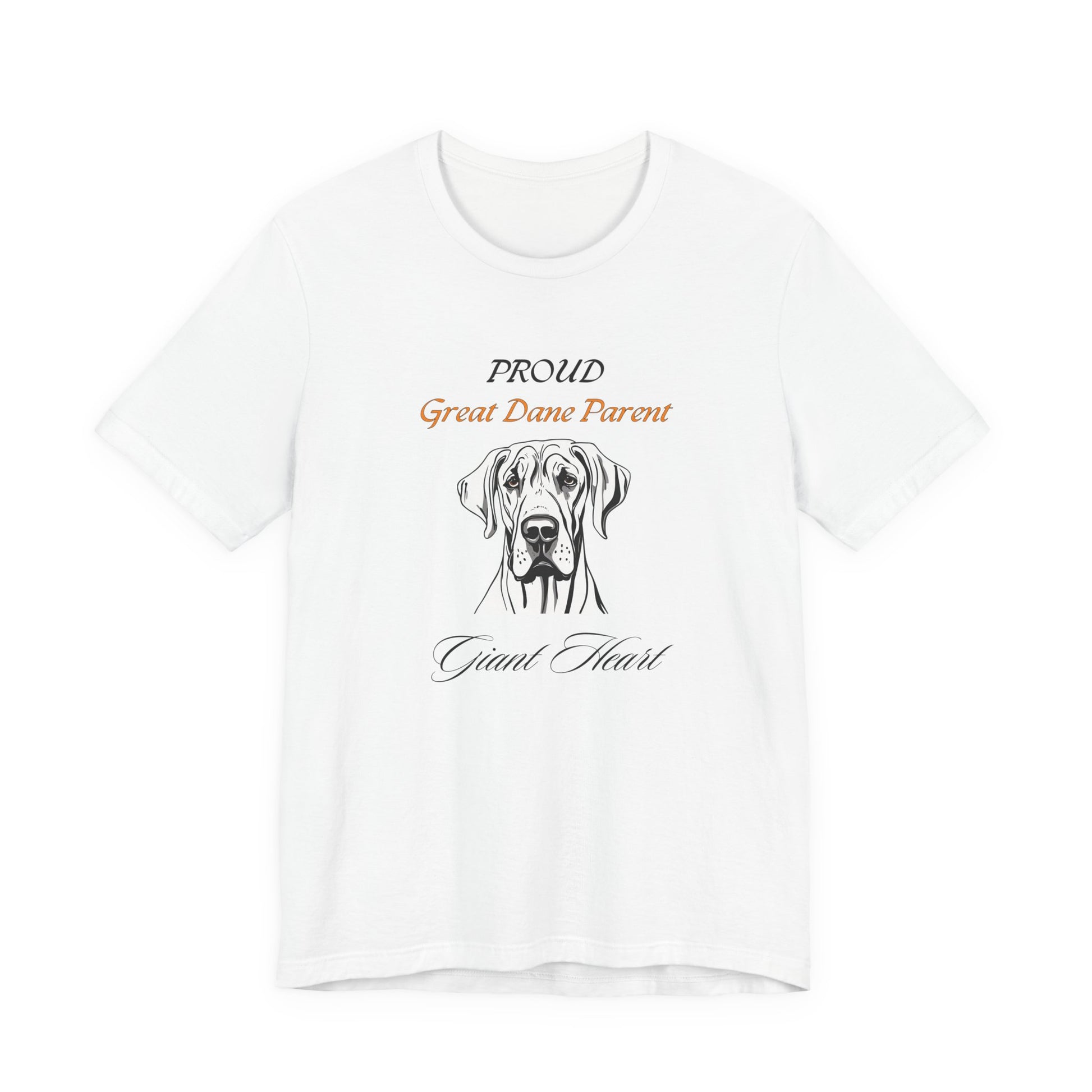 Proud Great Dane Parent t-shirt in Yellow, front view