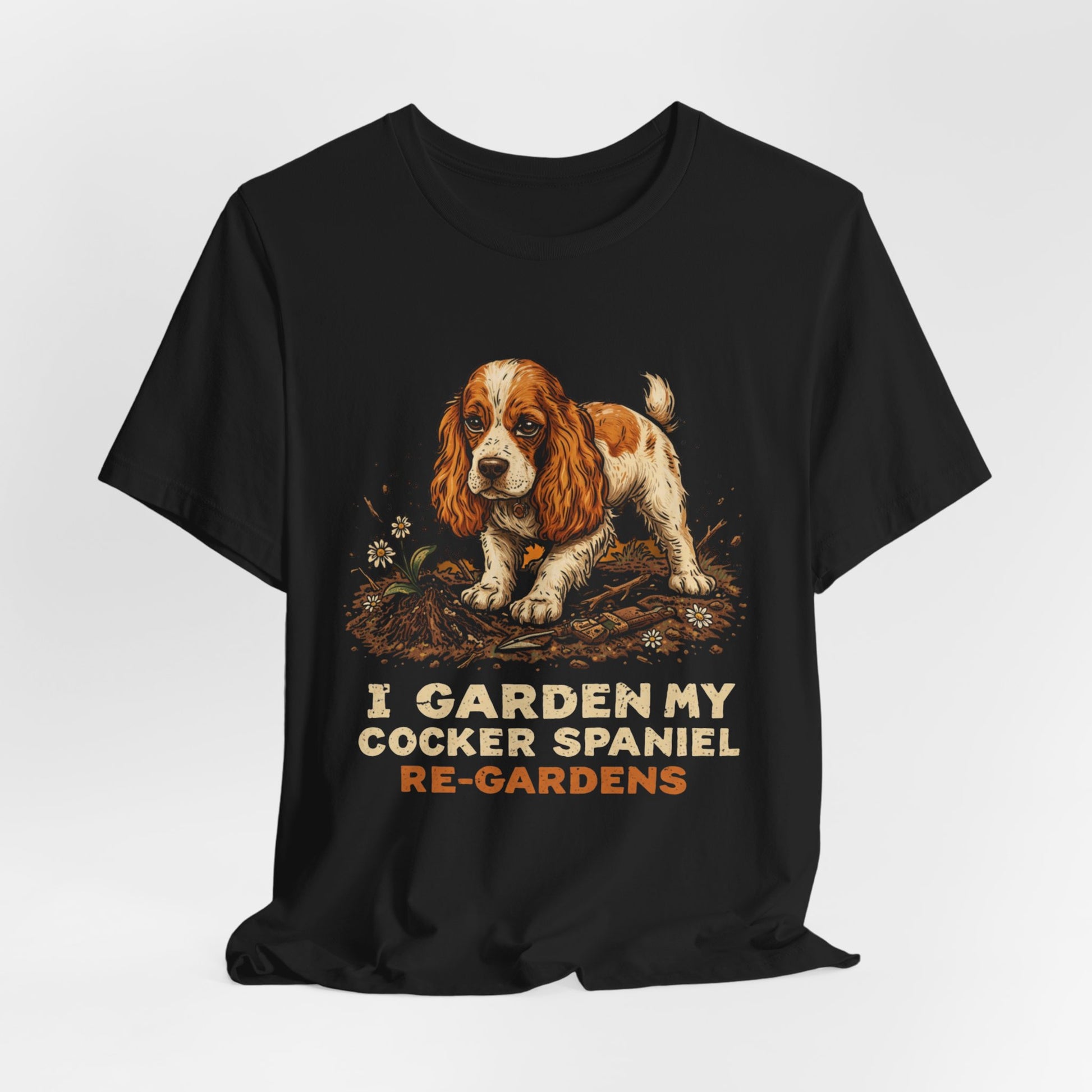 Cocker Spaniel Re-Gardens tee dark grey heather