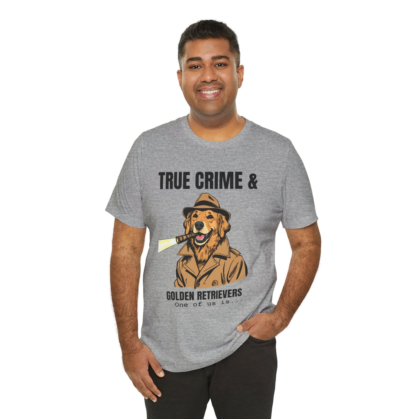 True Crime & Golden Retrievers T-Shirt — Funny Detective Dog Tee
