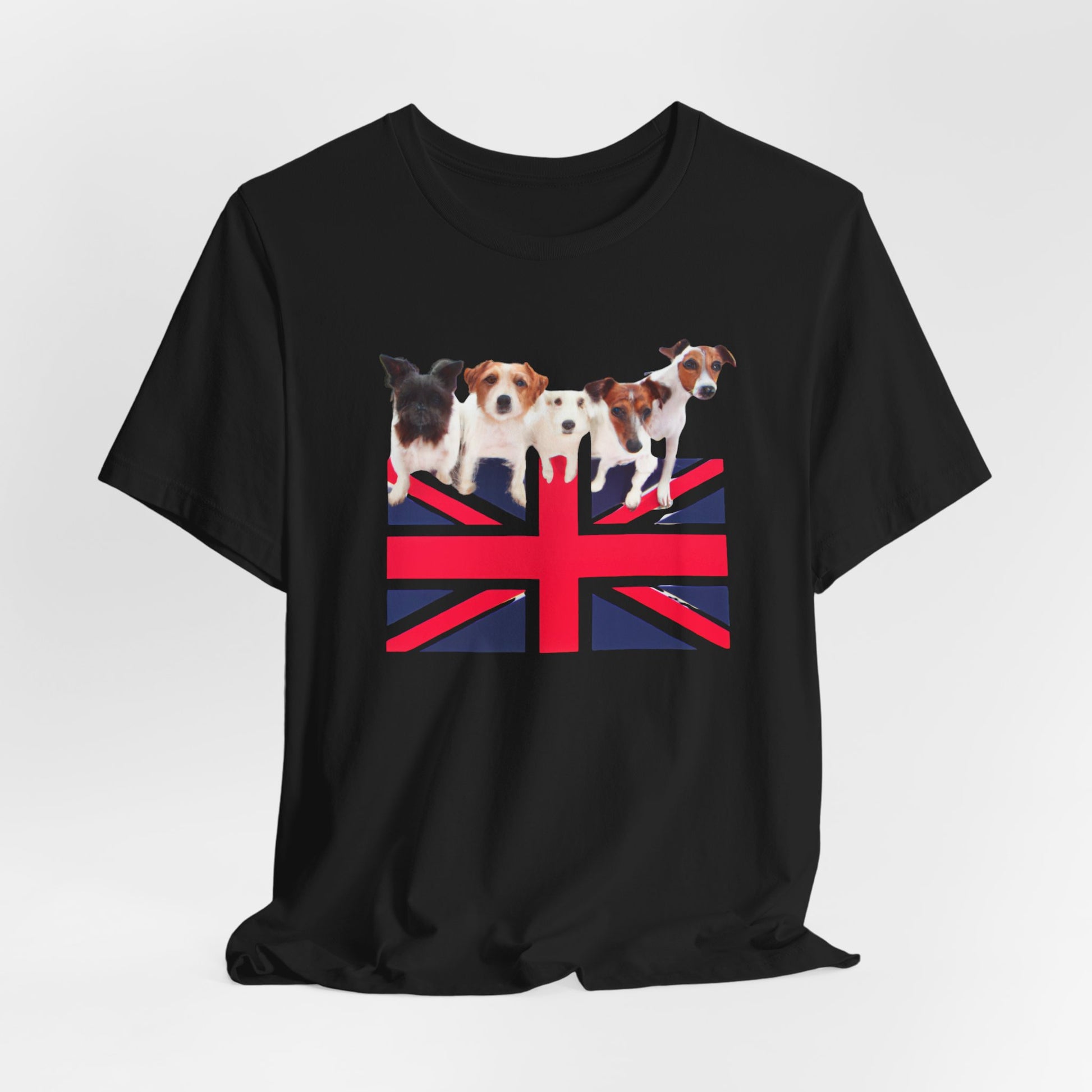 Union Jack Dog Pack T-Shirt — British dog lover gift design