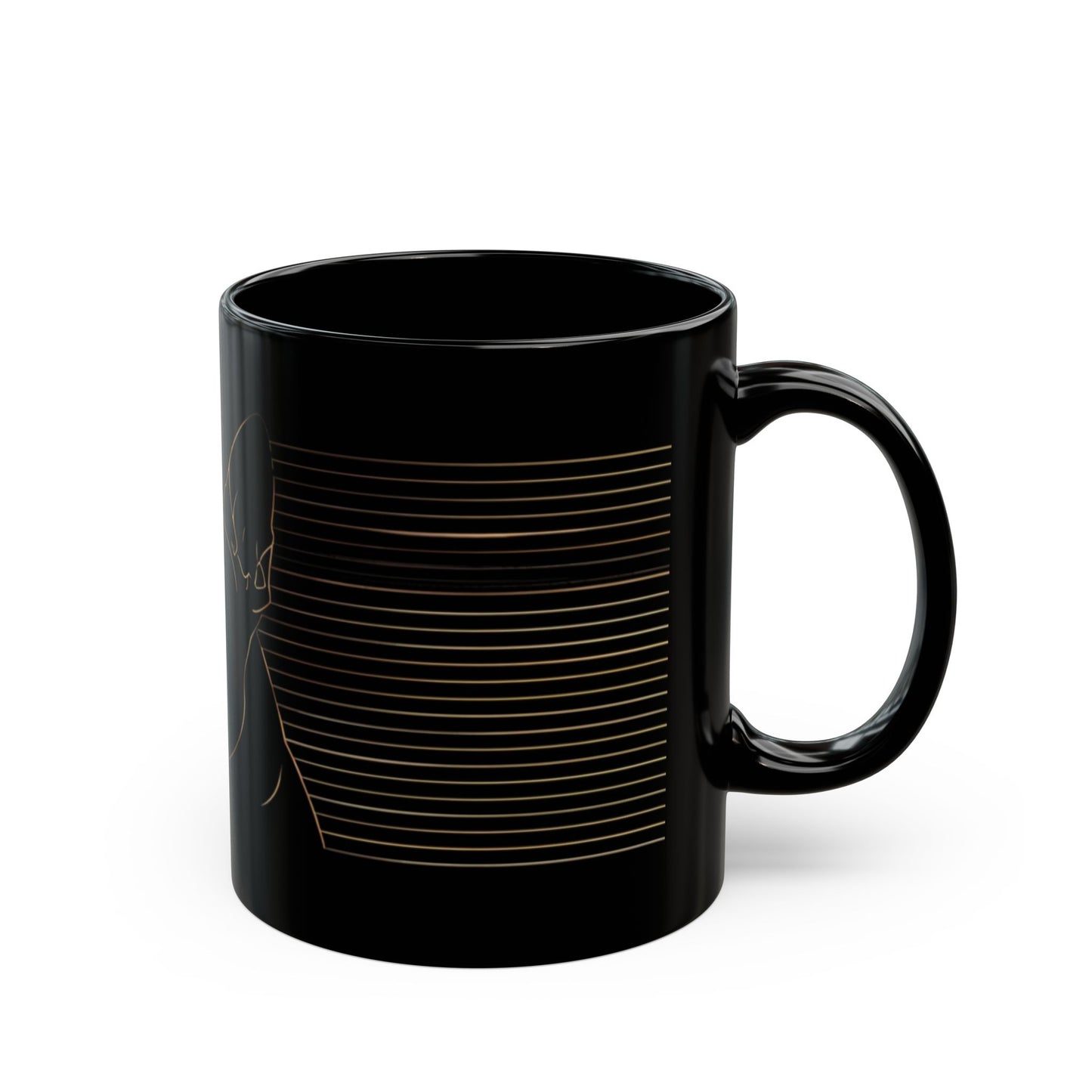 French Bulldog Outline Black Mug – Minimalist Dog Lover Coffee Cup (11oz & 15oz)