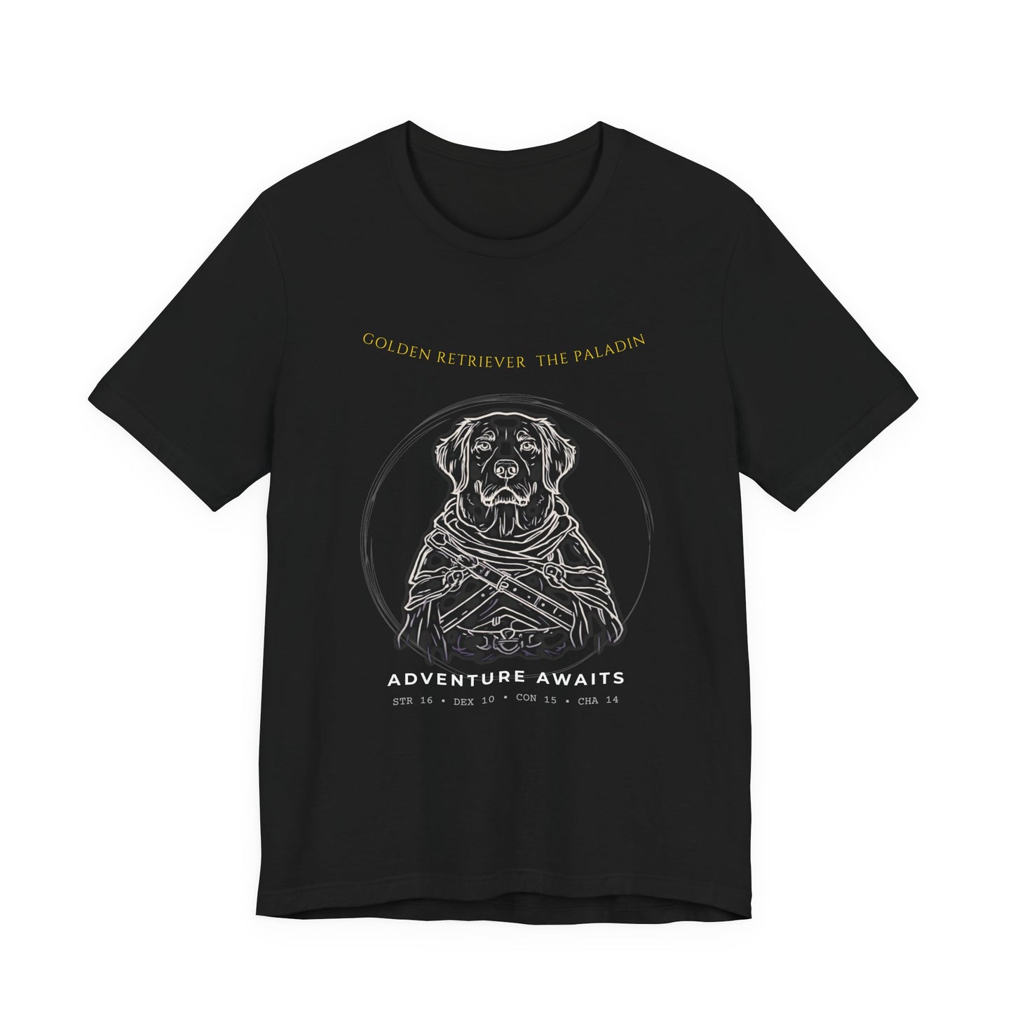 golden retriever the paladin tshirt