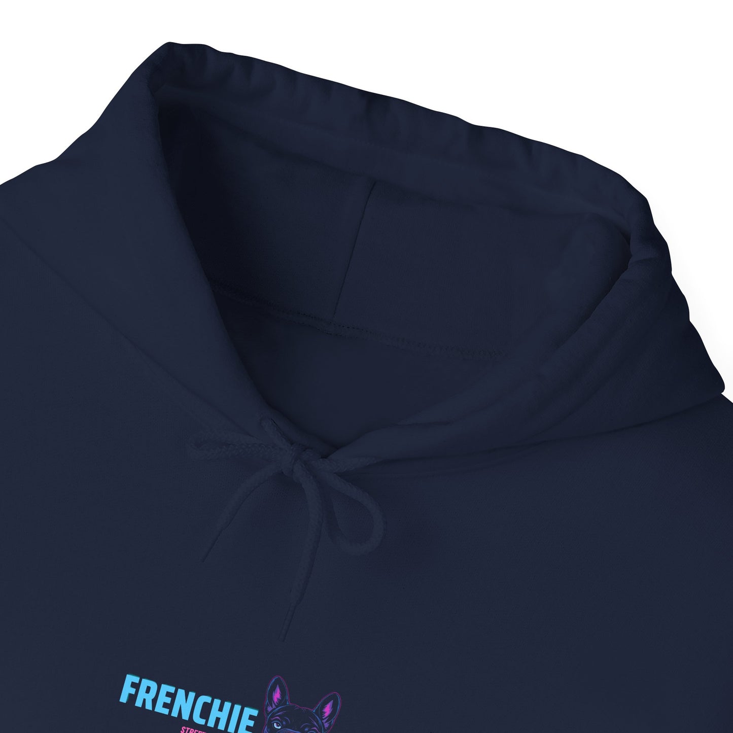 French Bulldog streetwear hoodie back and side view