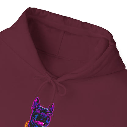 Staffie hoodie detail of double-lined hood