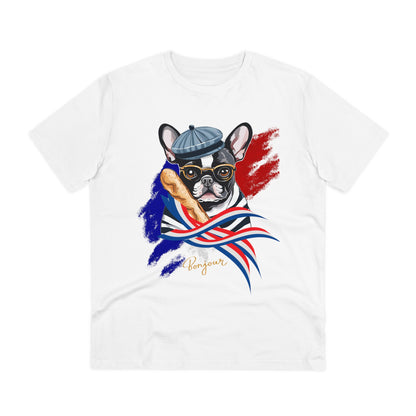 "FRENCH BULLDOG" Organic Creator T-shirt - Unisex by SniffWaggleandWalk™ - Sniff Waggle And Walk