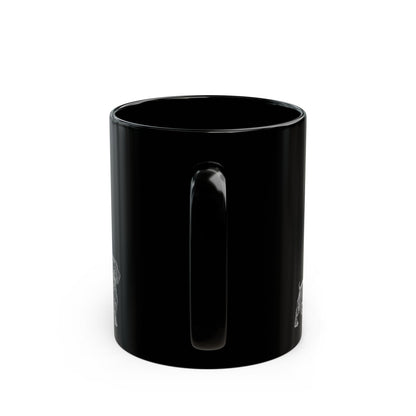 Black Dachshund mug close-up