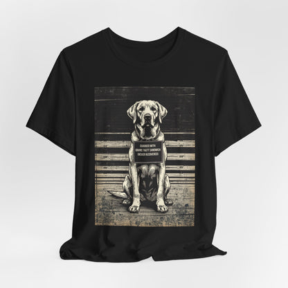 Gift-ready photo of the Labrador True Crime Night Shift tee