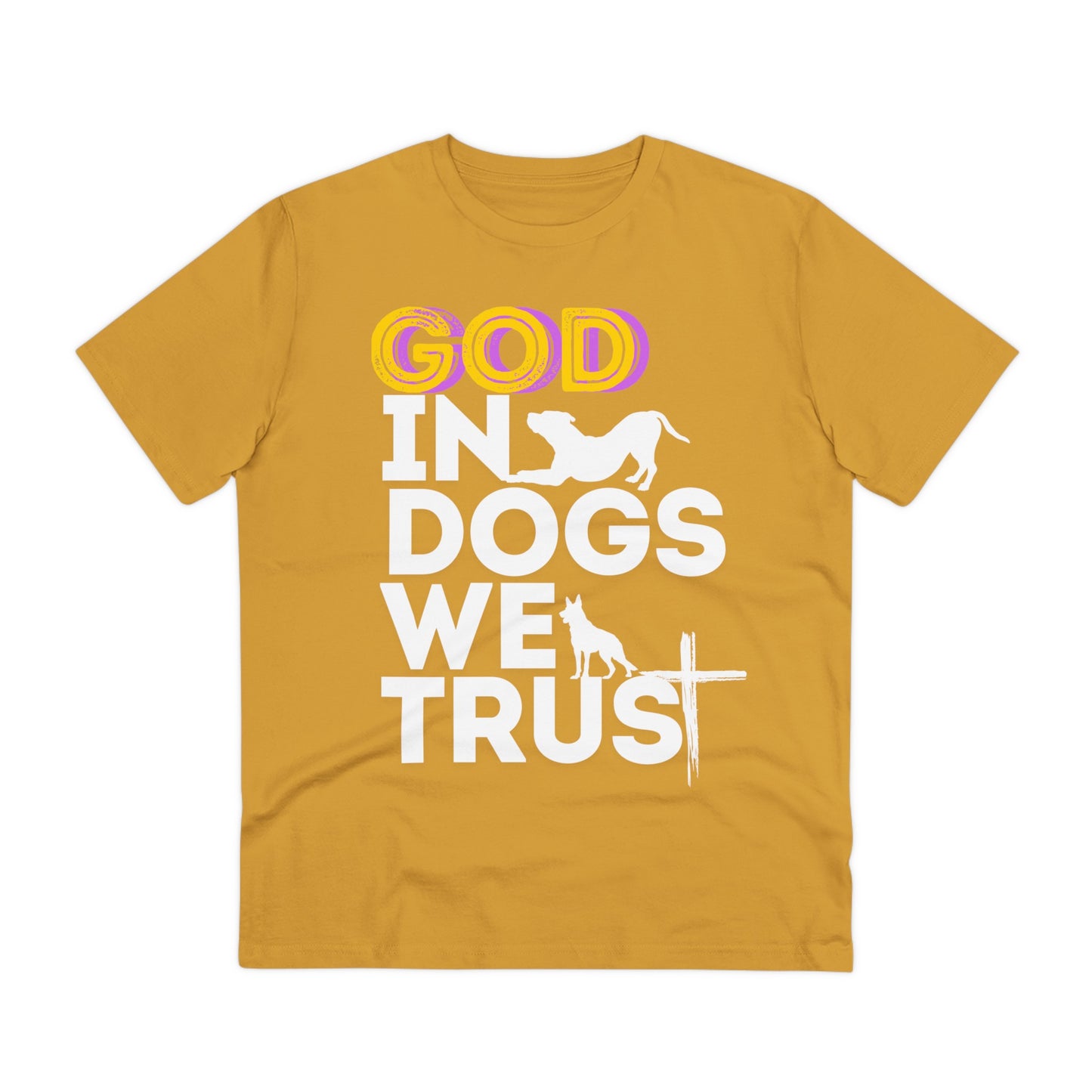 GOD IN DOGS WE TRUST Organic T-shirt - Unisex - Sniff Waggle And Walk