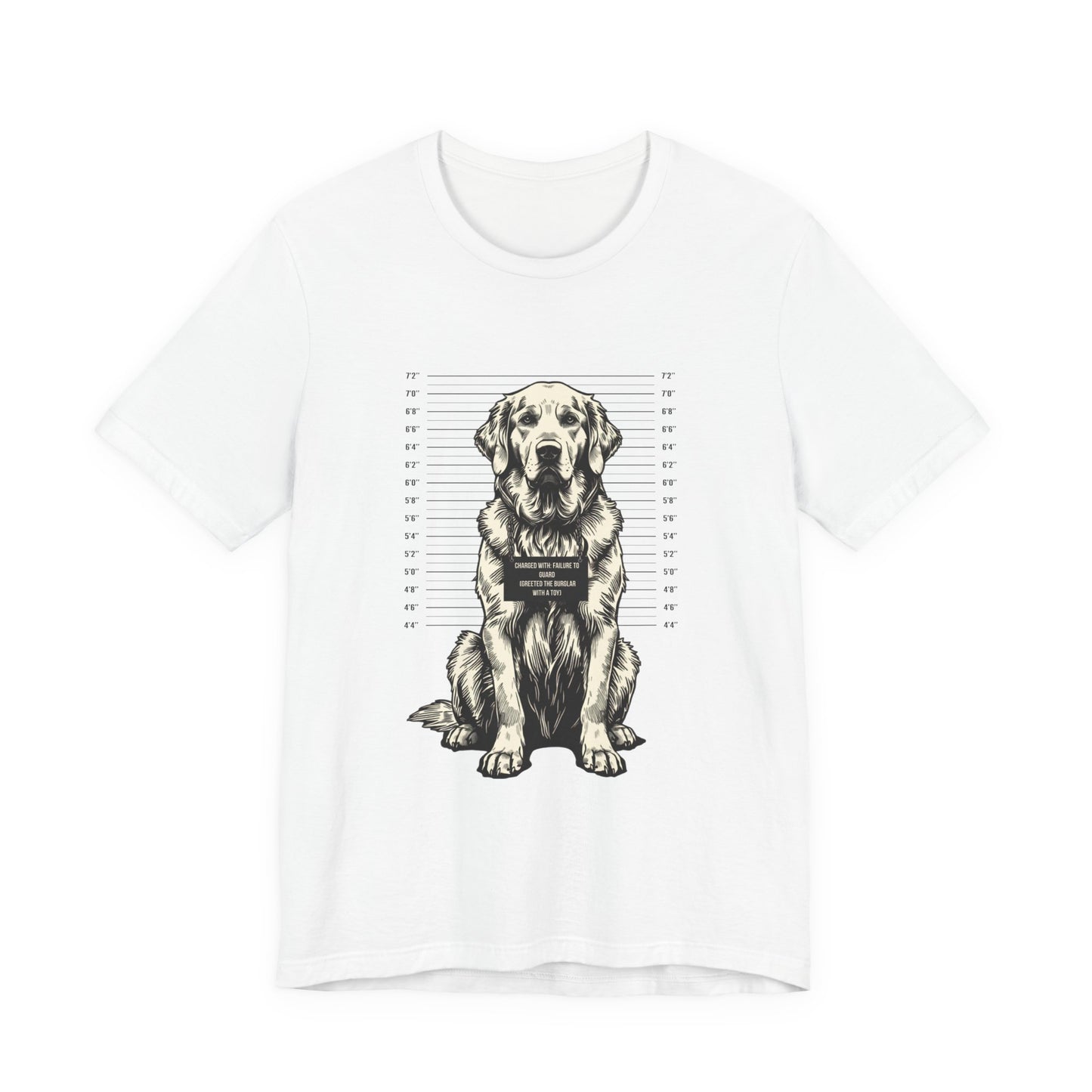 Golden Retriever True Crime Night Shift t-shirt worn casually, black