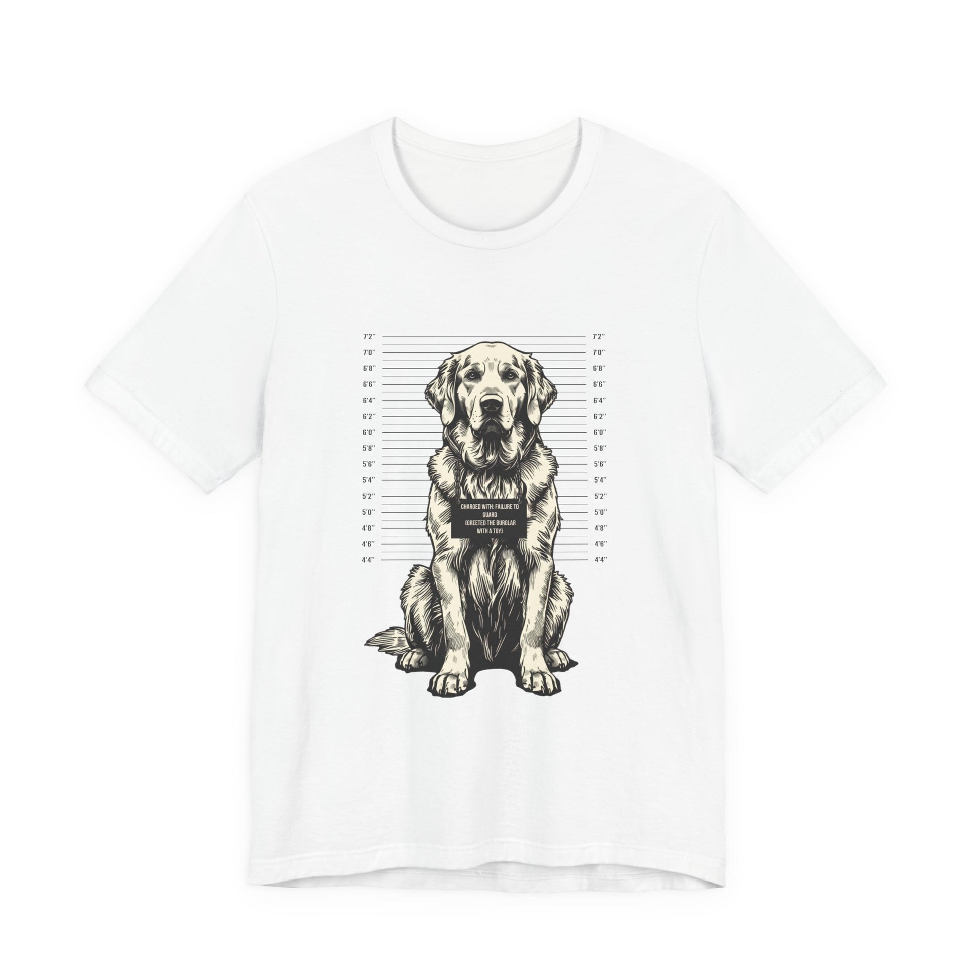 Golden Retriever True Crime Night Shift t-shirt worn casually, black