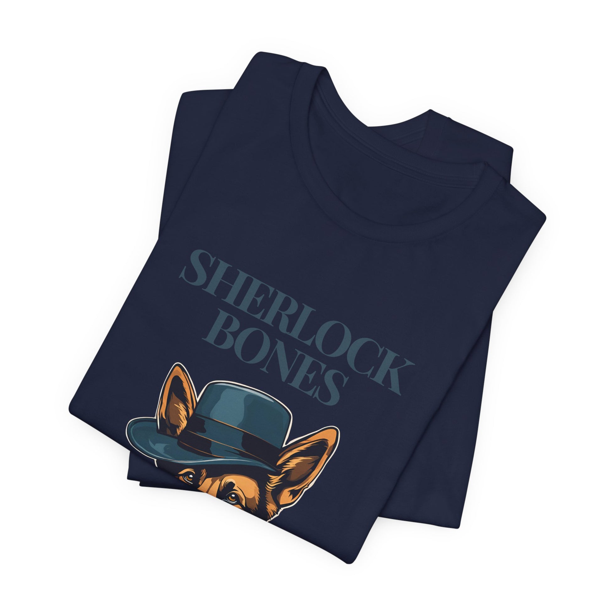 Sherlock Bones Detective Dog T-Shirt — Heather Mauve — dog humour tee — SniffWaggleNWalk™