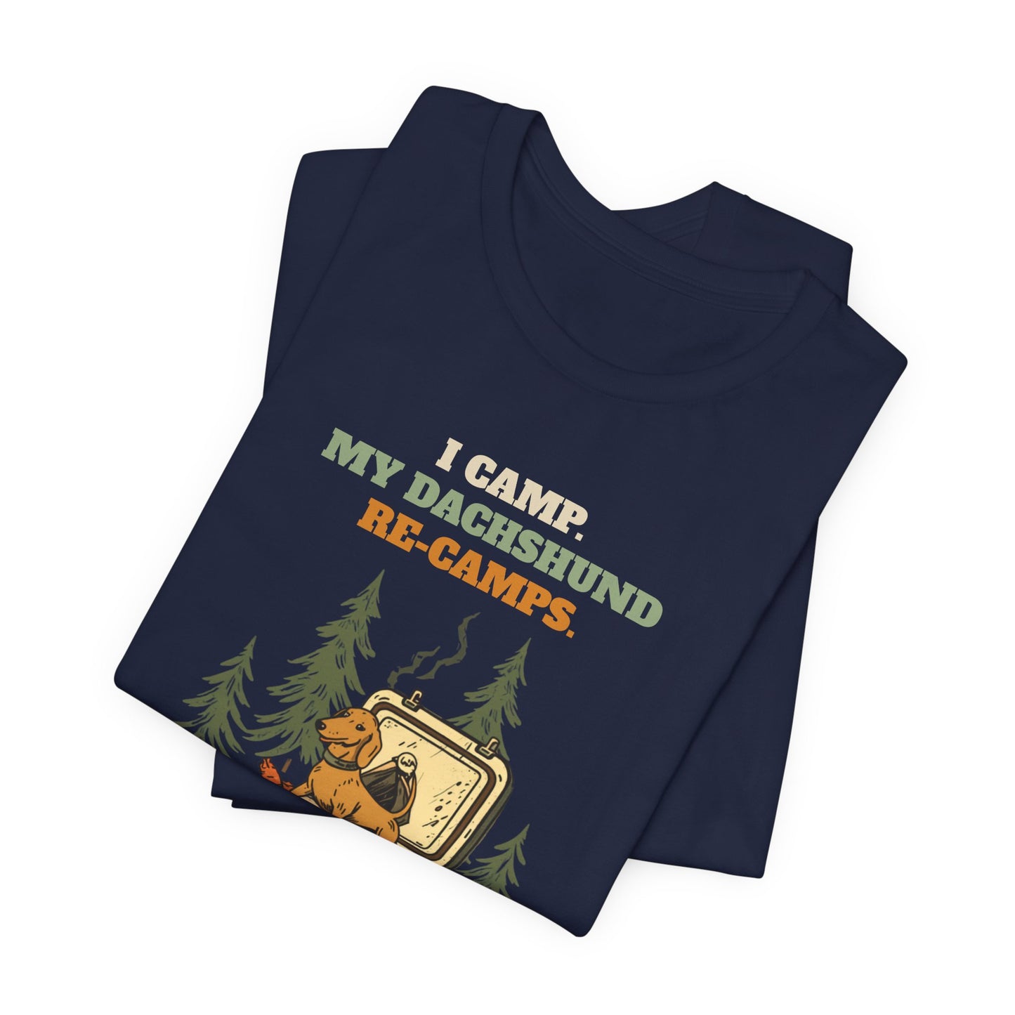Dachshund camping t-shirt additional colourway