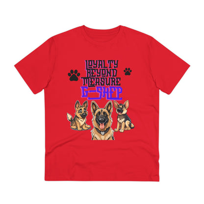 "LOYALTY BEYOND MEASURE G-SHEP" Organic T-shirt - Unisex GERMAN SHEPHERD LOVERS by SniffWaggleNWalk™ - Sniff Waggle And Walk