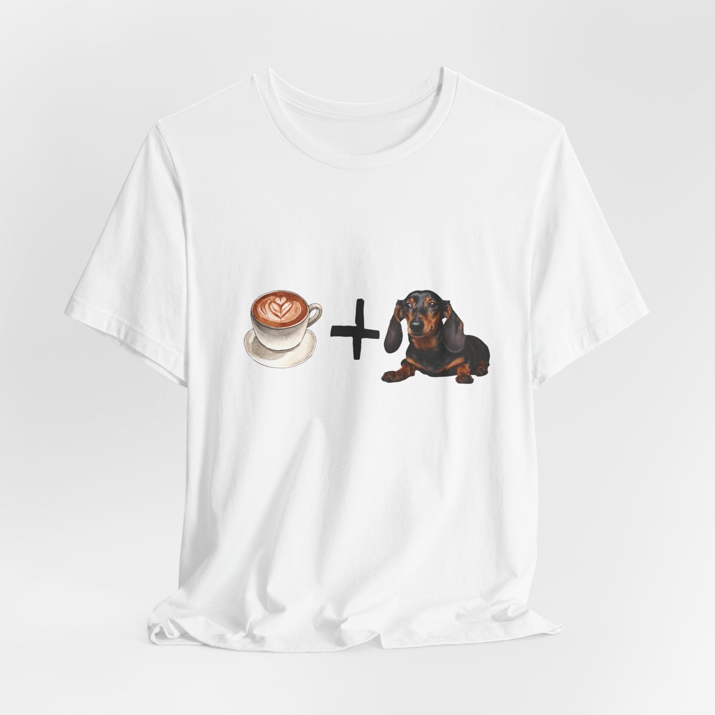 Coffee and Dachshunds T-Shirt — Heather Forest — Wiener dog tee — SniffWaggleNWalk™