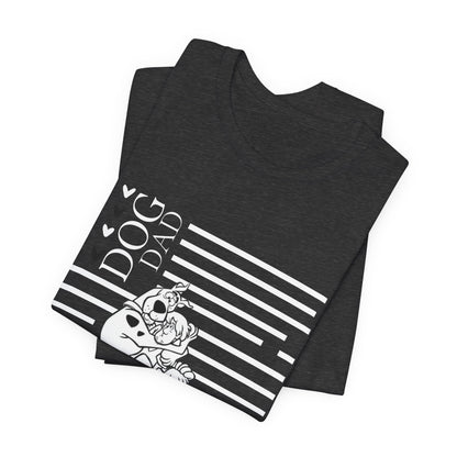 Scooby-Doo Dog Dad T-Shirt heather navy close-up — Bella+Canvas 3001