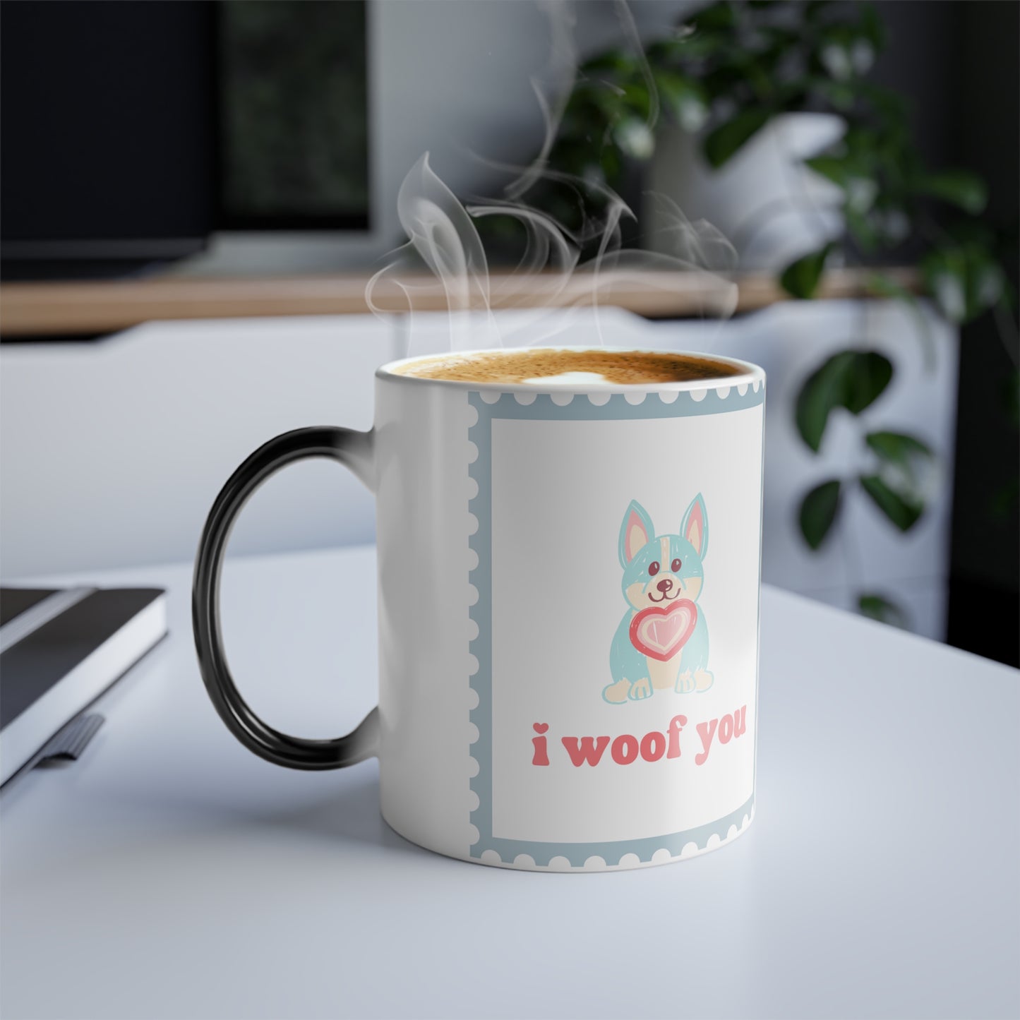 I Woof You, Color Morphing Mug, 11oz - Sniff Waggle And Walk