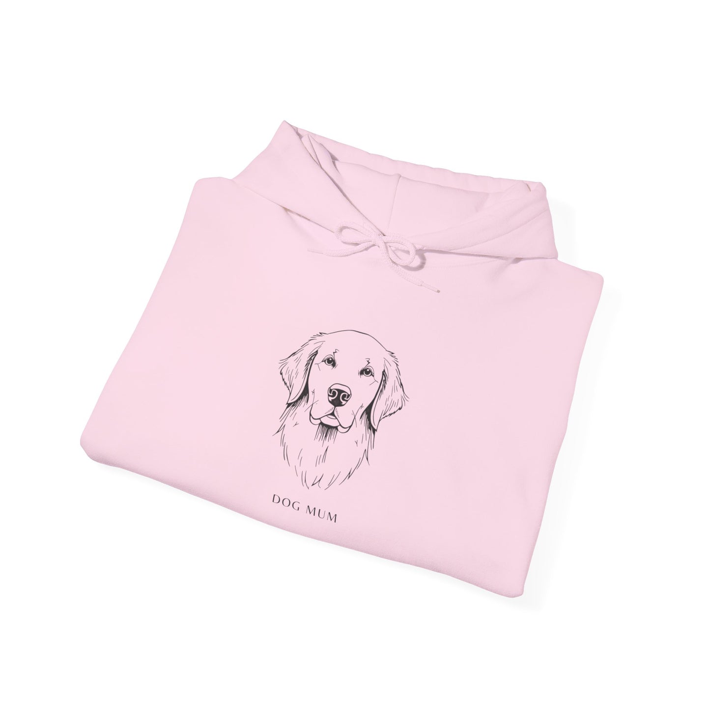 Golden Retriever Dog Mum line art hoodie detail view