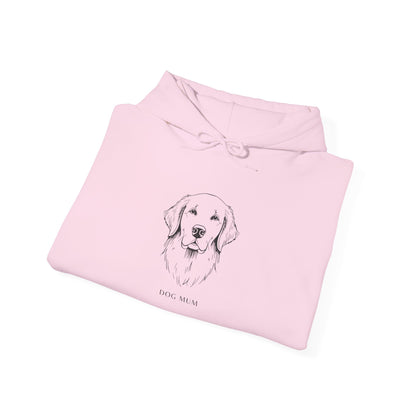Golden Retriever Dog Mum line art hoodie detail view