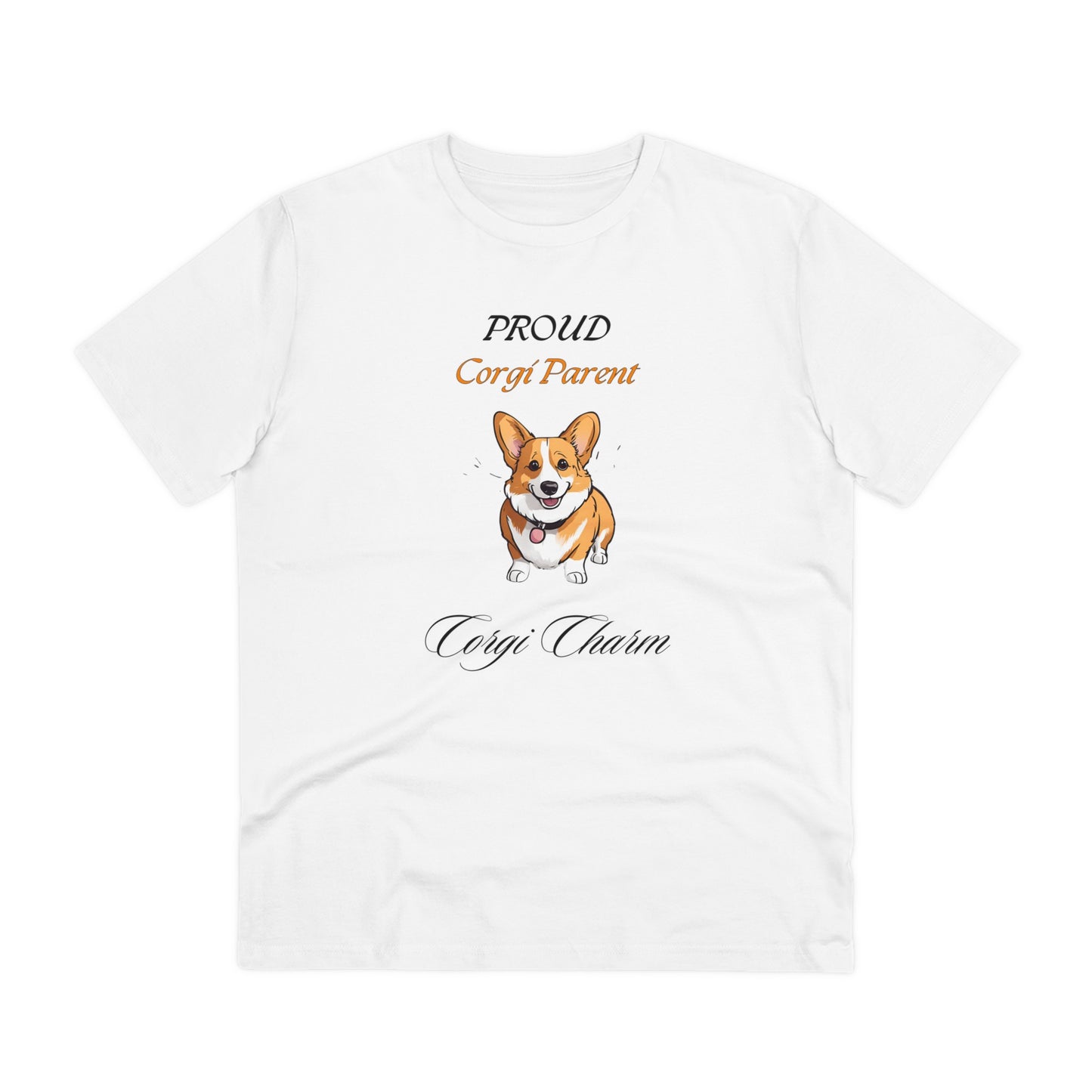 PROUD CORGI PARENT "Corgi Charm" Soft Organic T-shirt - Unisex - Sniff Waggle And Walk