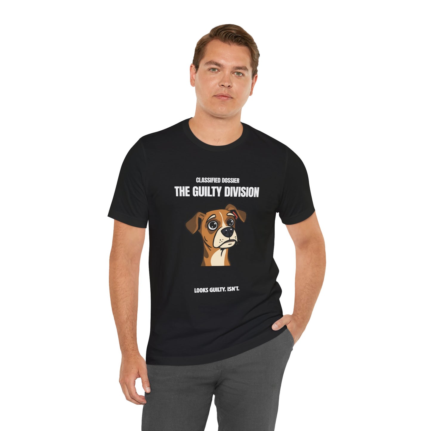 The Guilty Division Dog Tee – "Classified Dossier" Cute Boxer Puppy Shirt