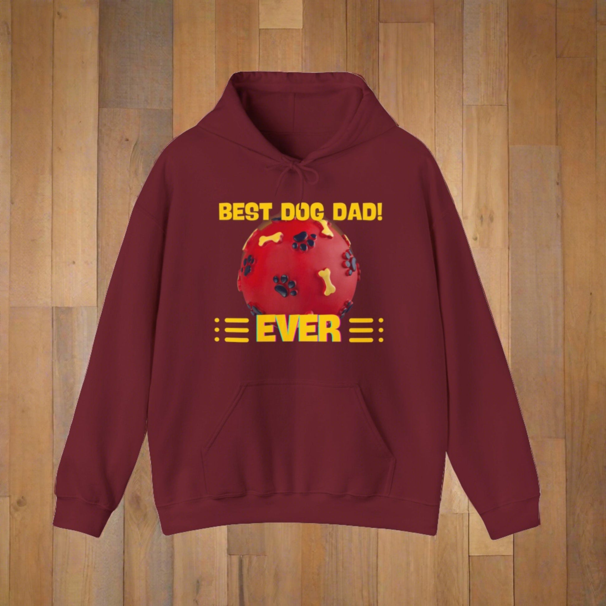 SniffwaggleNwalk™ "Best Dog Dad Ever" Hooded Sweatshirt - Sniff Waggle And Walk