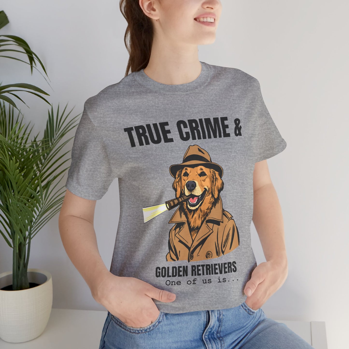 True Crime & Golden Retrievers T-Shirt — Funny Detective Dog Tee