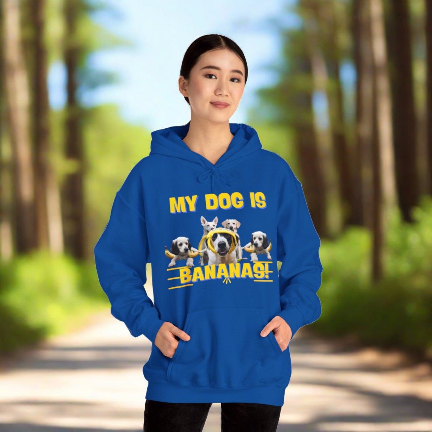 SniffwaggleNwalk™ "My Dog Is Bananas" Hooded Sweatshirt - Sniff Waggle And Walk