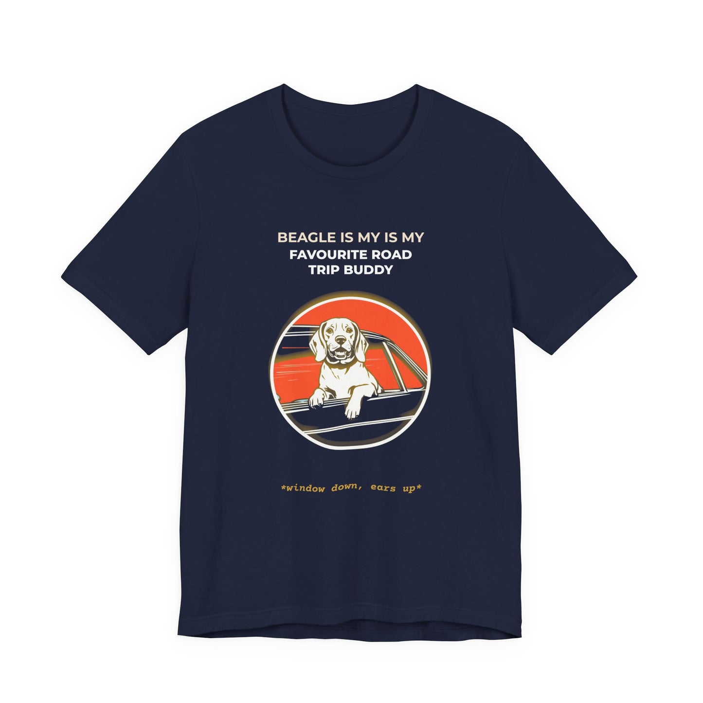 Beagle Road Trip Tee – “Beagle Is My Favourite Road Trip Buddy” Dog Lover Shirt