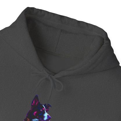Border Collie Streetwear Hoodie — Neon Border Collie Unisex Pullover