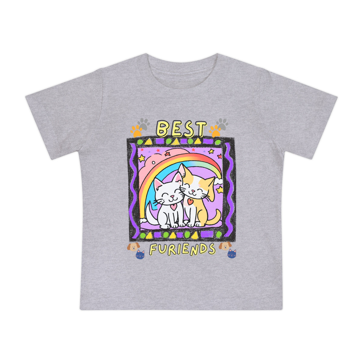 Best Furiends baby t-shirt — size chart