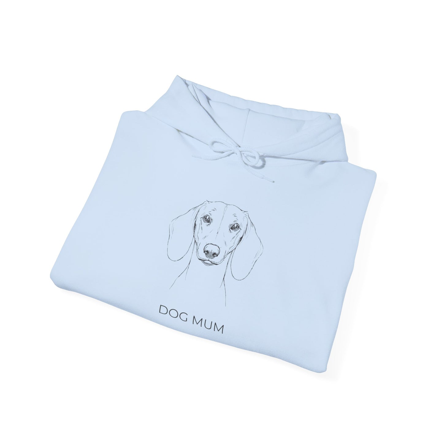 Dachshund Dog Mum Hoodie — Minimalist Line Art Unisex Pullover