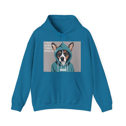 Unisex Heavy Blend™ I was normal three dogs ago Hooded Sweatshirt - Sniff Waggle And Walk