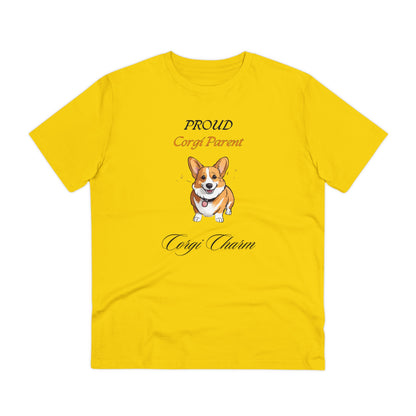 PROUD CORGI PARENT "Corgi Charm" Soft Organic T-shirt - Unisex - Sniff Waggle And Walk