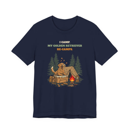 Golden Retriever camping tee lifestyle shot two