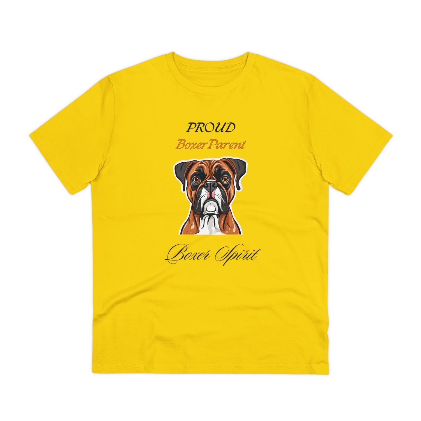 PROUD BOXER PARENT "Boxer Spirit" Soft Dog Themed Organic T-shirt - Unisex - Sniff Waggle And Walk