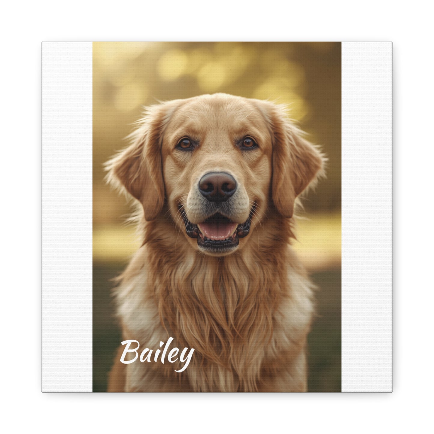 Personalized Dog Photo Canvas Print — Custom Pet Wall Art (12" x 12")