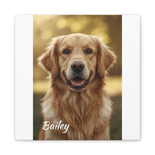 Personalized Dog Photo Canvas Print — Custom Pet Wall Art (12" x 12")