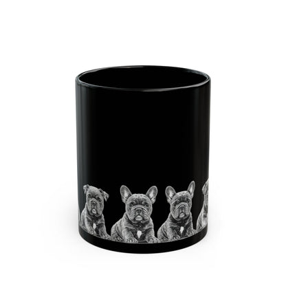 Staffie black ceramic mug — dog lover gift