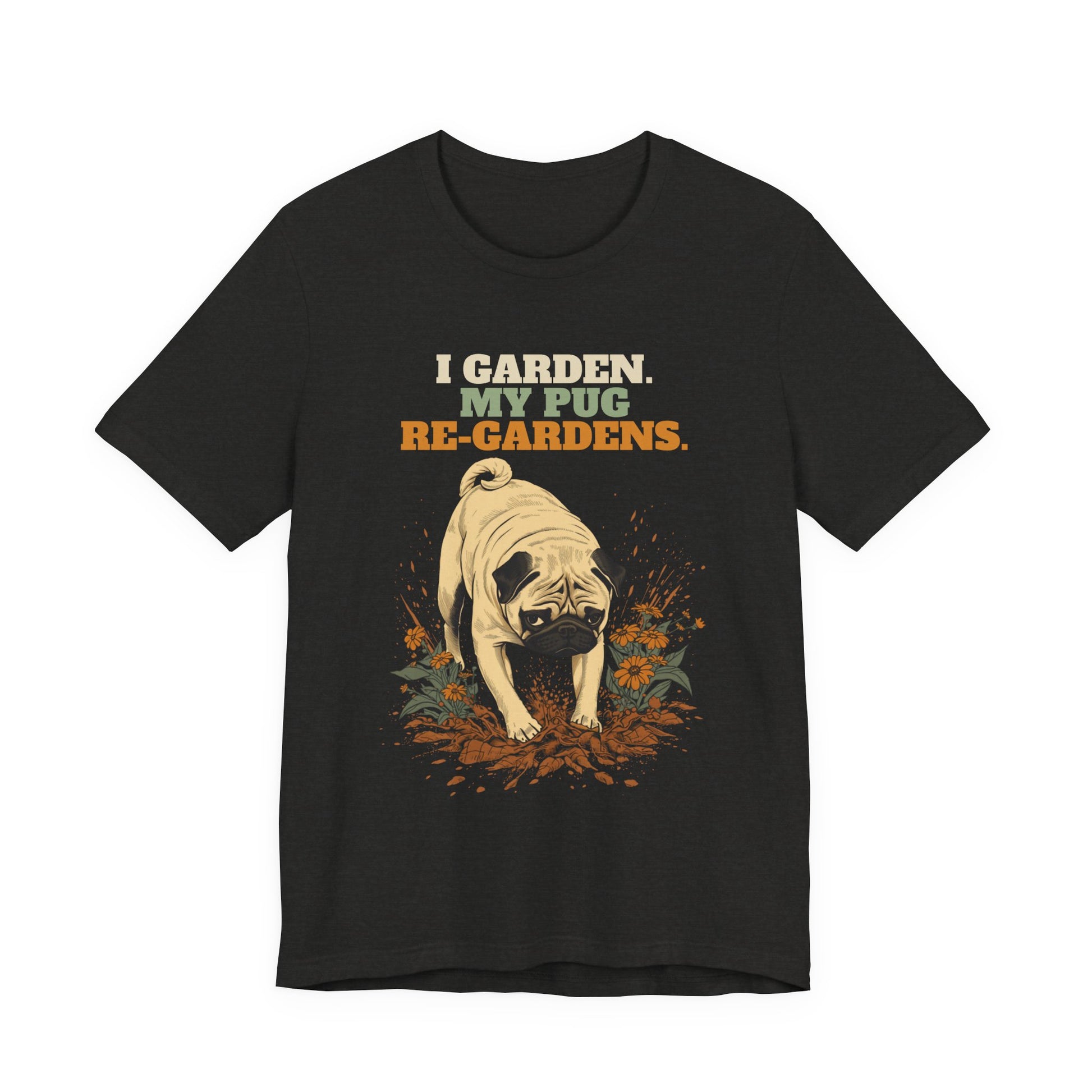 Pug gardening tee in navy