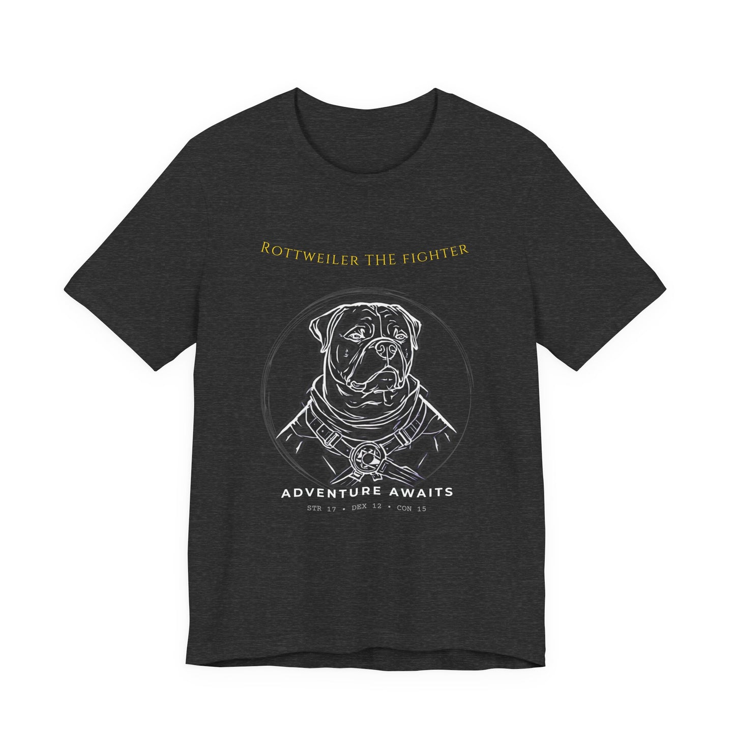 Rottweiler the fighter Adventure T-Shirt — "Adventure Awaits" Graphic Tee