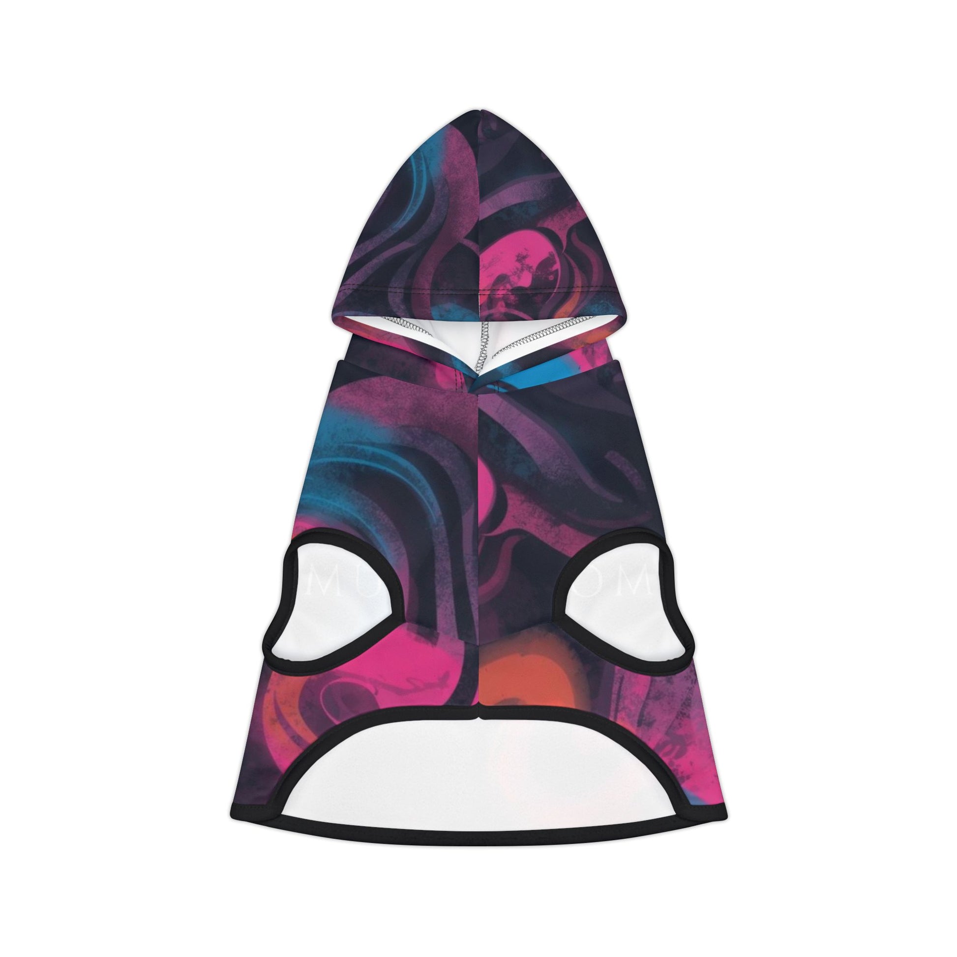 Abstract flow momentum inspired pet hoodie designed for comfort and alignment