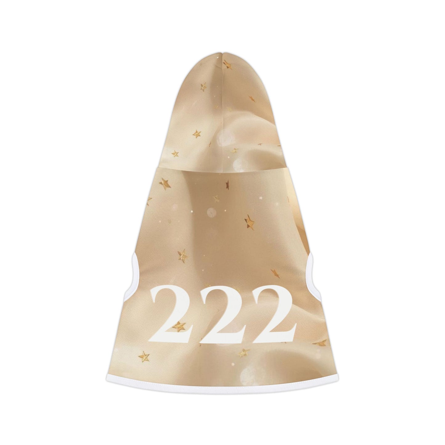 Angel Number 222 Pet Hoodie with White Rib