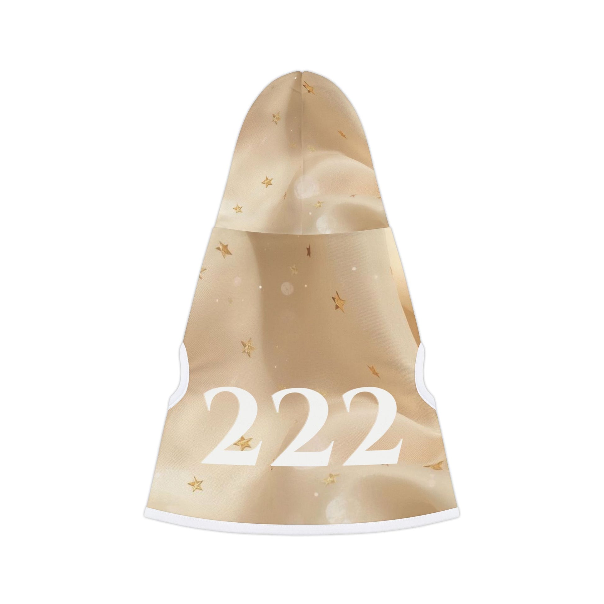 Angel Number 222 Pet Hoodie with White Rib