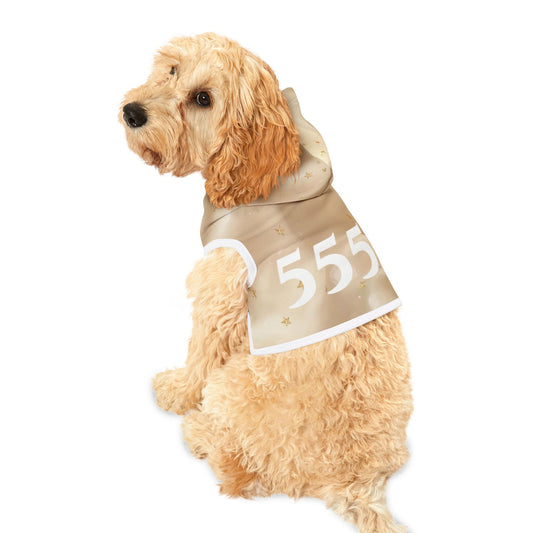 Angel Number 555 Gold Cloud Pet Hoodie