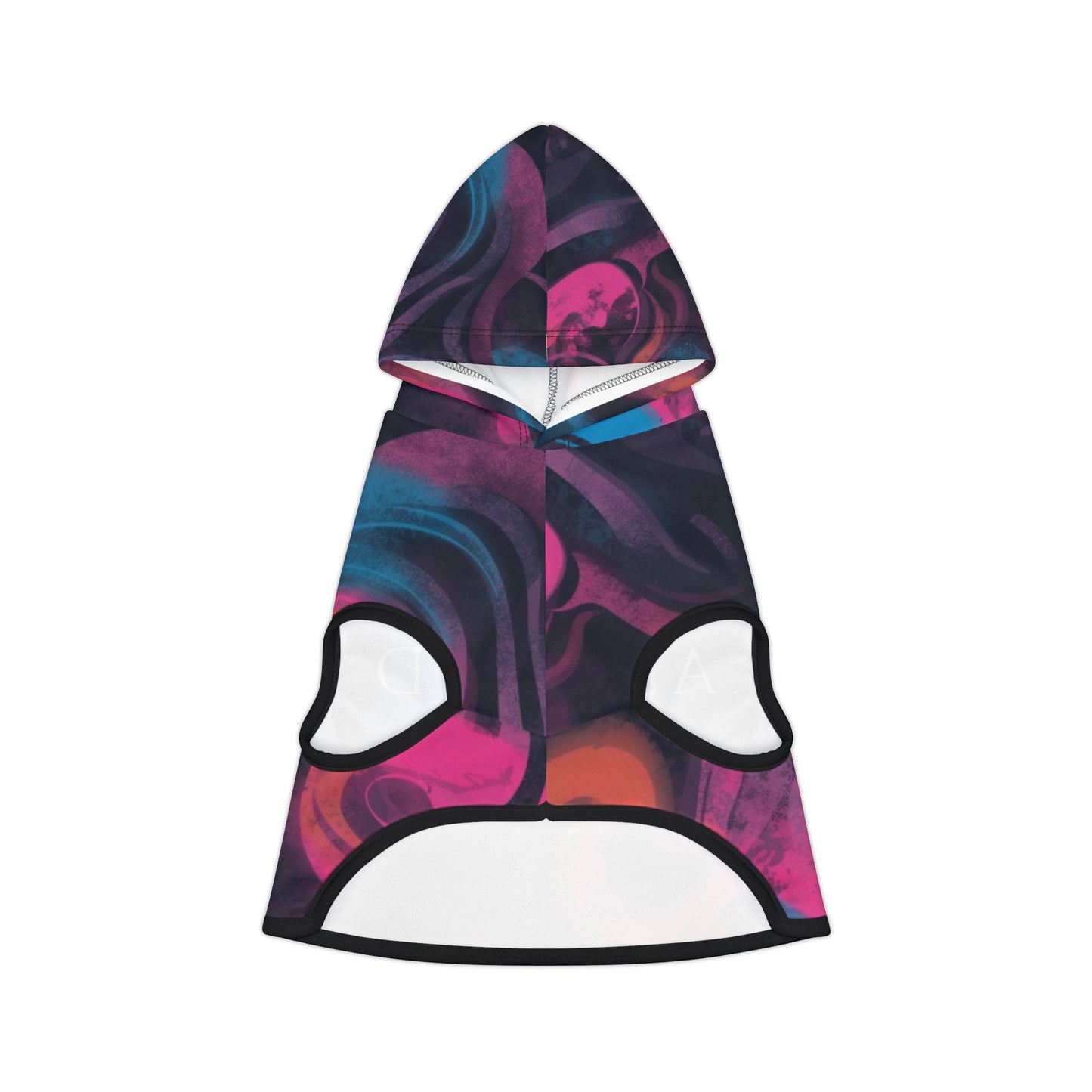 Dog wearing Ascend premium hoodie indoors and outdoors