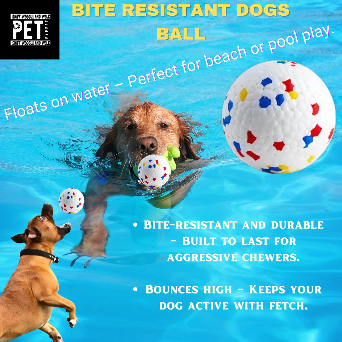 PoshPup ChewBall safe non-toxic dental chew toy for aggressive chewers Doberman