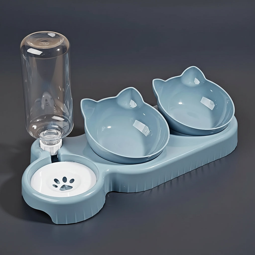 BLUE MODERN CAT BOWLS SNIFFWAGGELANDWALK