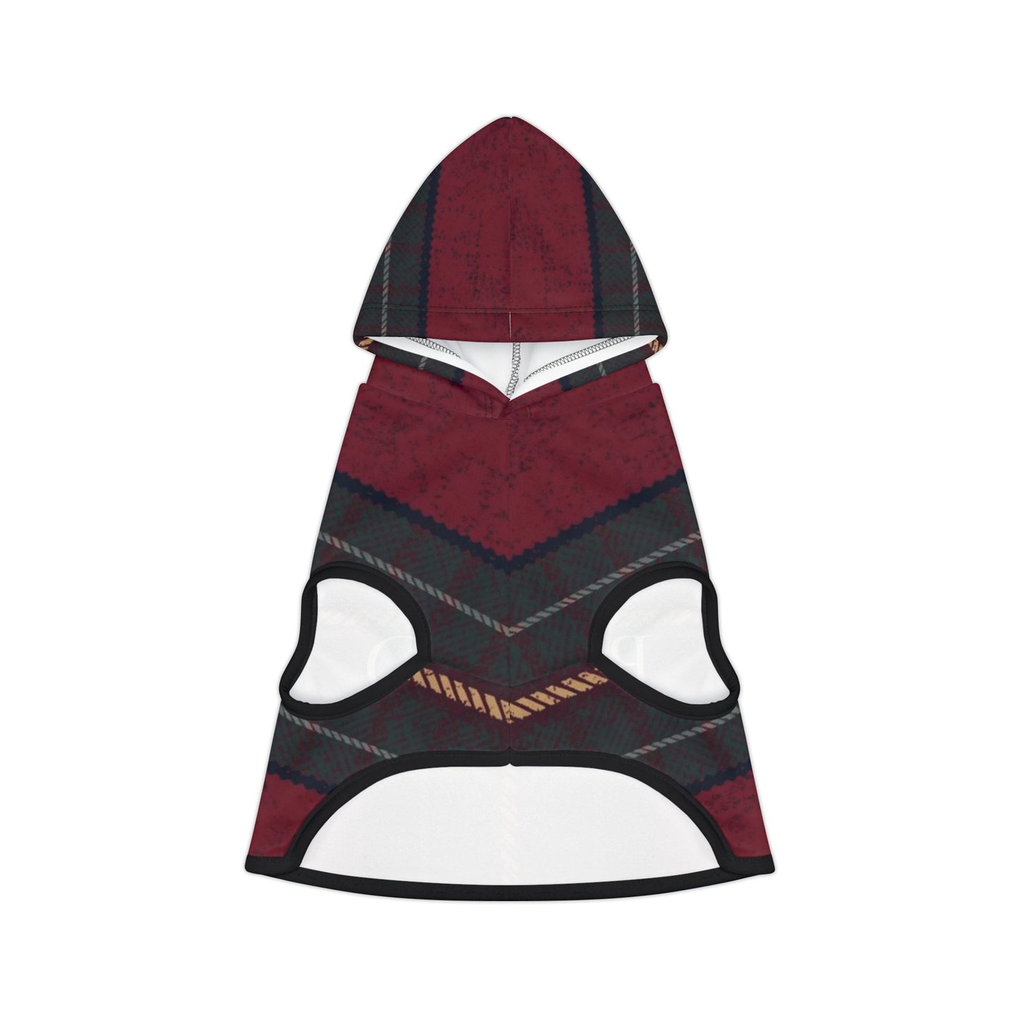Close-up of heritage pattern on BOND dog hoodie
