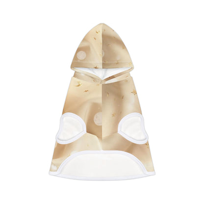 Celestial Gold Dog Hoodie with Stars